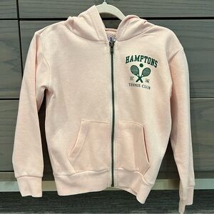 New w Tags Play Six Girls Zip Up Pink Hoodie Sweatshirt Hamptons Tennis Club - 4
